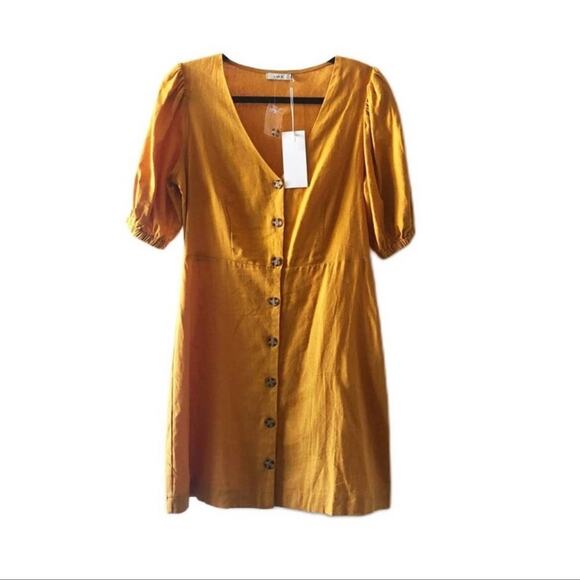 NWT LUSH Jenna button down mini dress - Picture 4 of 7
